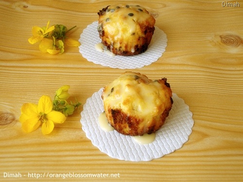 Dimah - http://www.orangeblossomwater.net - Passion Fruit and  White Chocolate Muffins 5
