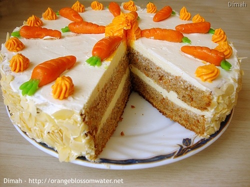 Dimah - http://www.orangeblossomwater.net - Old Fashioned Carrot Cake 91